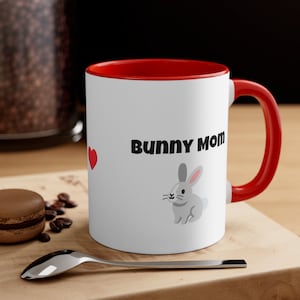 Bunny Mom Accent Coffee Mug, 11oz