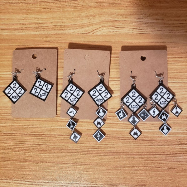 3D Printed G Jones Inspired Acid Earrings