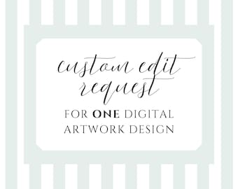 Custom Design Edit Request: Text & Color Change (Digital Download)