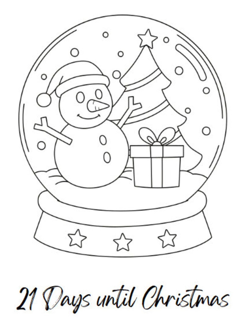 Christmas Advent Coloring Book - Etsy