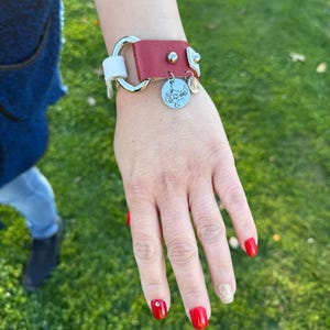 Personalized Leather Cuff Bracelet: Italian Leather, Custom Engraved