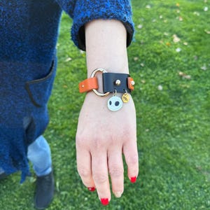 Personalized Leather Cuff Bracelet: Italian Leather, Custom Engraved