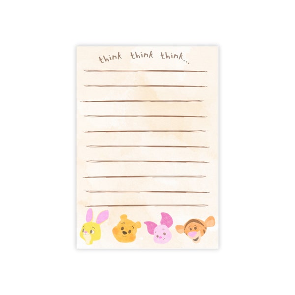 Winnie the Pooh Post It Notes, Pooh Bear Sticky Notepad, Disney Pooh Bear Gift, Winnie the Pooh Stationary