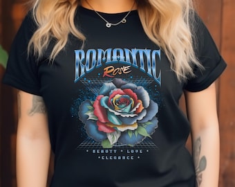 Romantic Rose Graphic Tee for women