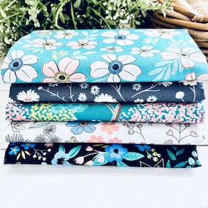 Secret Garden Fabric Fat Quarter Bundle: Botanical Floral Cotton for Quilting