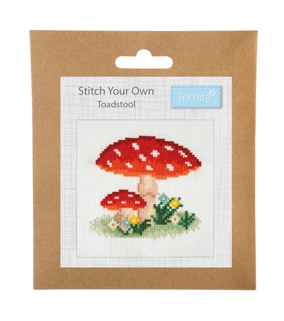 Trimits Mini Counted Cross Stitch Kit: Toadstool Trimits Mini Counted Cross Stitch Kit: Toadstool