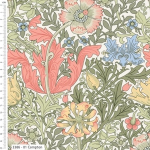 May include: A seamless pattern featuring a repeating design of stylised flowers and leaves in shades of pink, yellow, blue, and green on a white background.