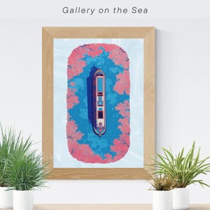 Impression du canal 15-04 – Poster aérien bleu et rose