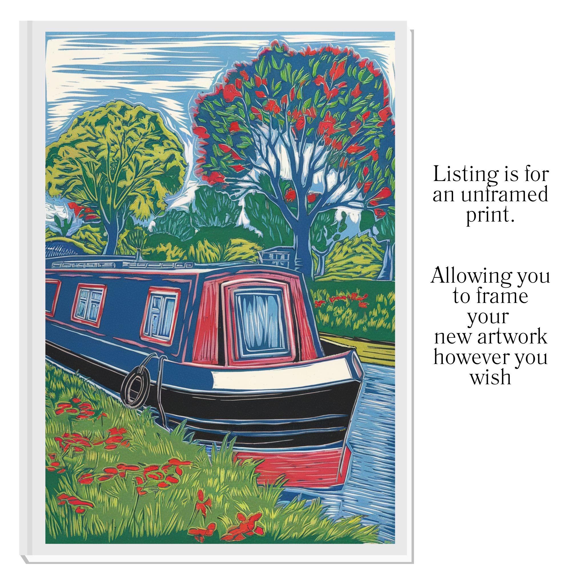 linocut-style-narrowboat-art-print-canal-boat-poster-etsy