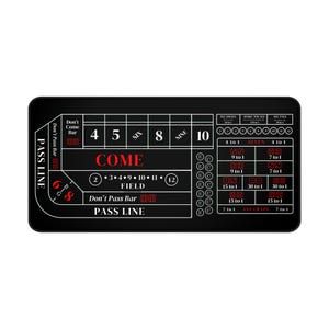 Craps Mat with BONUS BETS - Desk Mat - Craps Player - Valentine&#39;s Gift - Father&#39;s Day Gift - Funny Gift