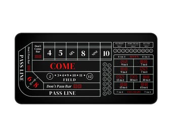 Craps-mat met BONUS INZET - Bureaumat - Craps-speler - Valentijnsdagcadeau - Vaderdagcadeau - grappig cadeau