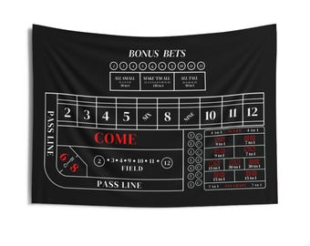 CRAPLESS CRAPS w/ Bonus Bets - 36X26  Wall Tapestry - v1