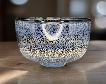 Kosta Boda Meteor Art Glass Bowl: Signed Bertil Vallien, Swedish Modern