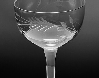 Princess House 2oz Etched Stemware