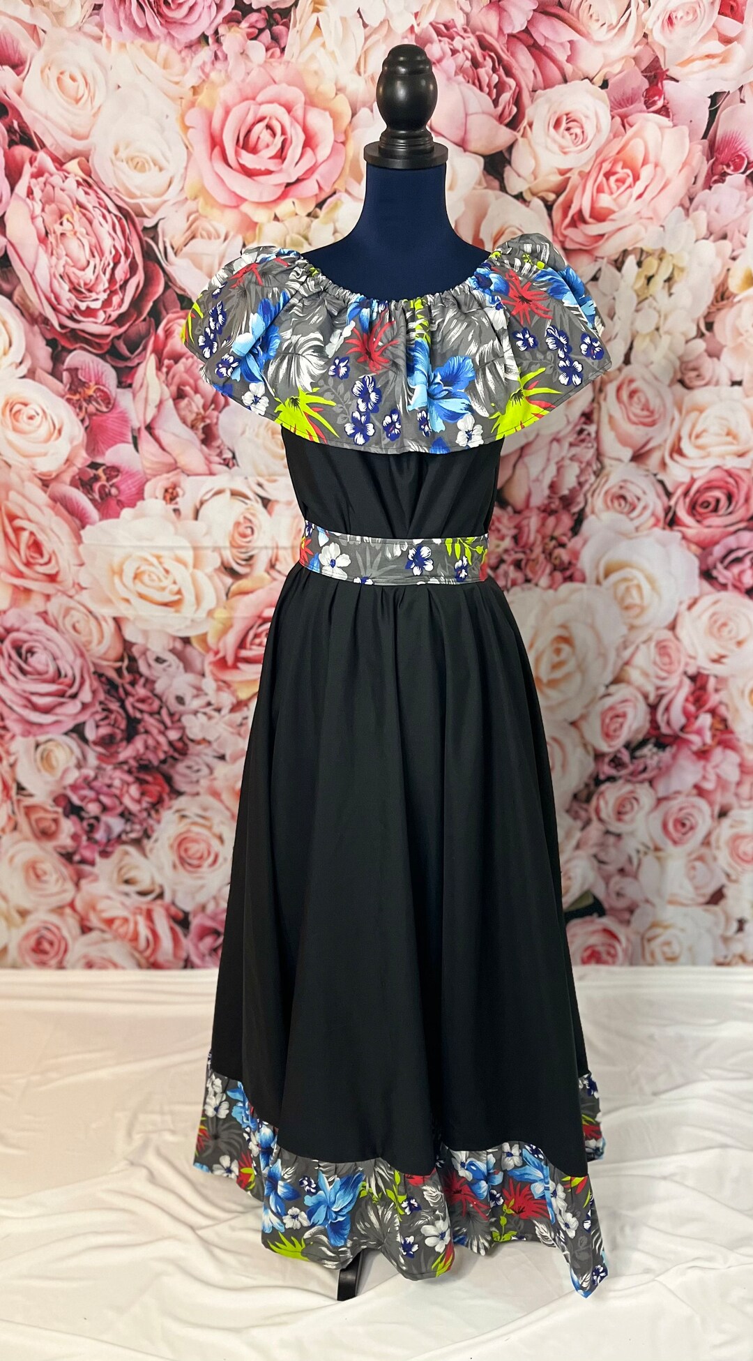 Puerto Rico Caribbean Handmade Bomba Skirt and Blouse / Falda Etsy