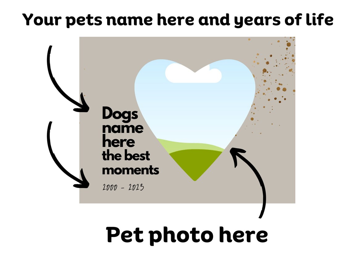 Dog Memorial Photobook Template Canva Photobook Template for Etsy