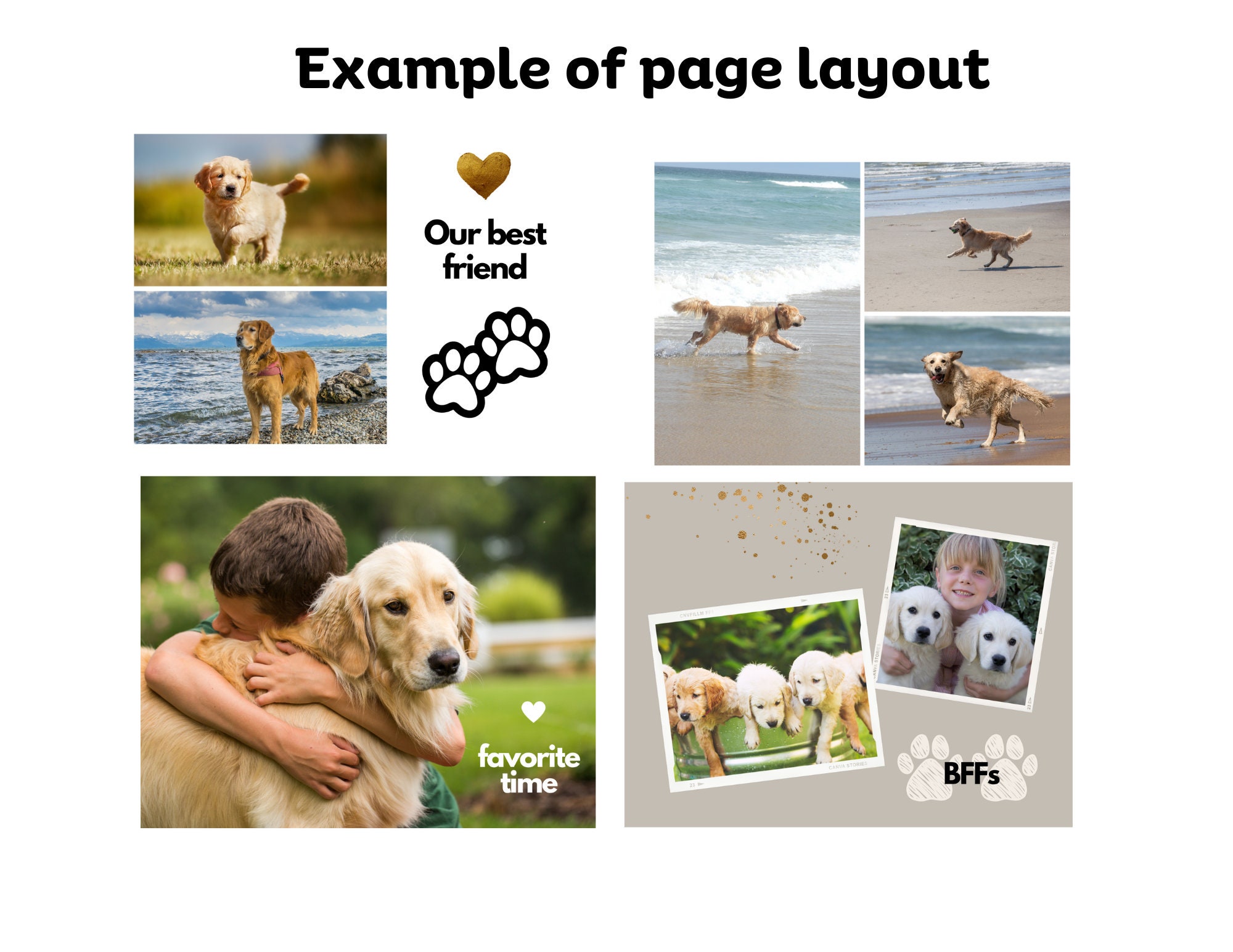 Dog Memorial Photobook Template Canva Photobook Template for Etsy