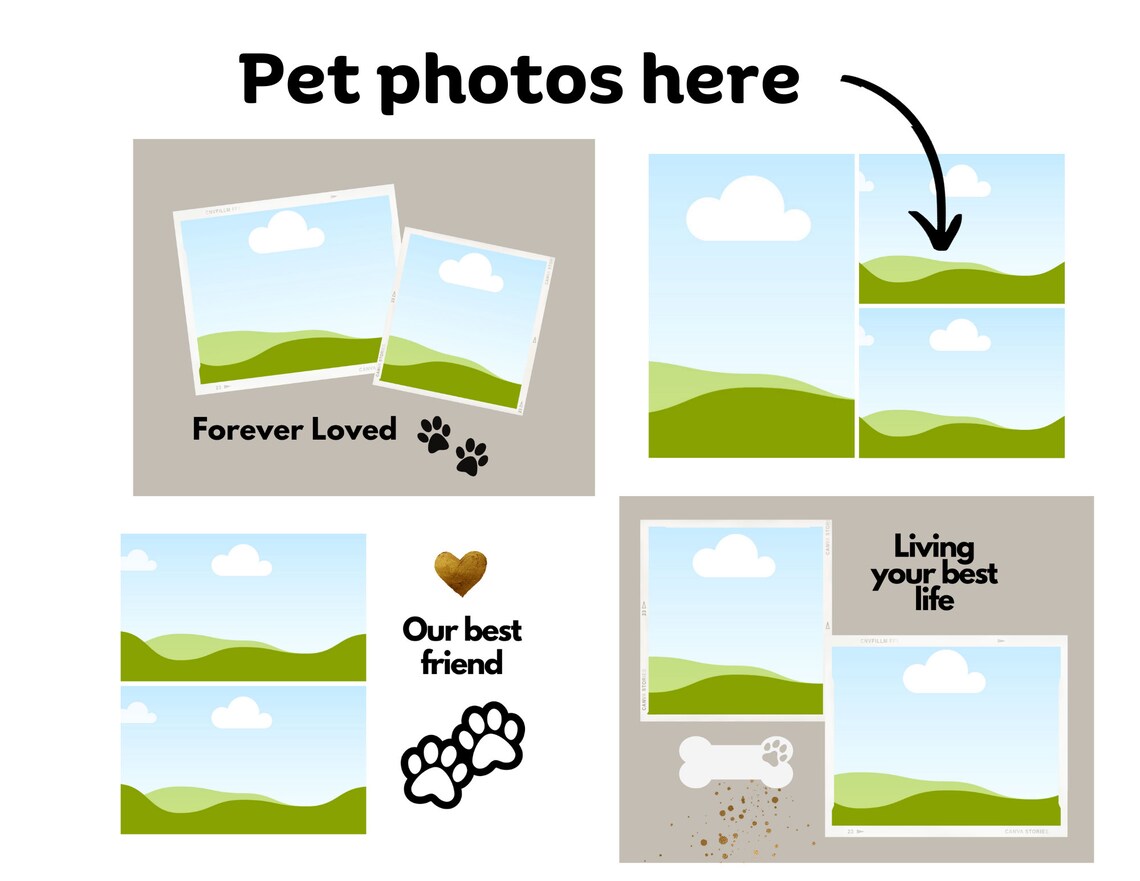 Dog Memorial Photobook Template Canva Photobook Template for Etsy