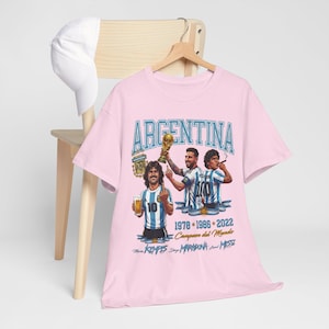 Argentina Legends Kempes Maradona Messi Comfort Colors® 1717 Shirt, Argentina World Cup Champions Soccer Sweatshirt image 12