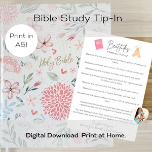 Bible Study Tip In Printable: The Beatitudes Digital Download