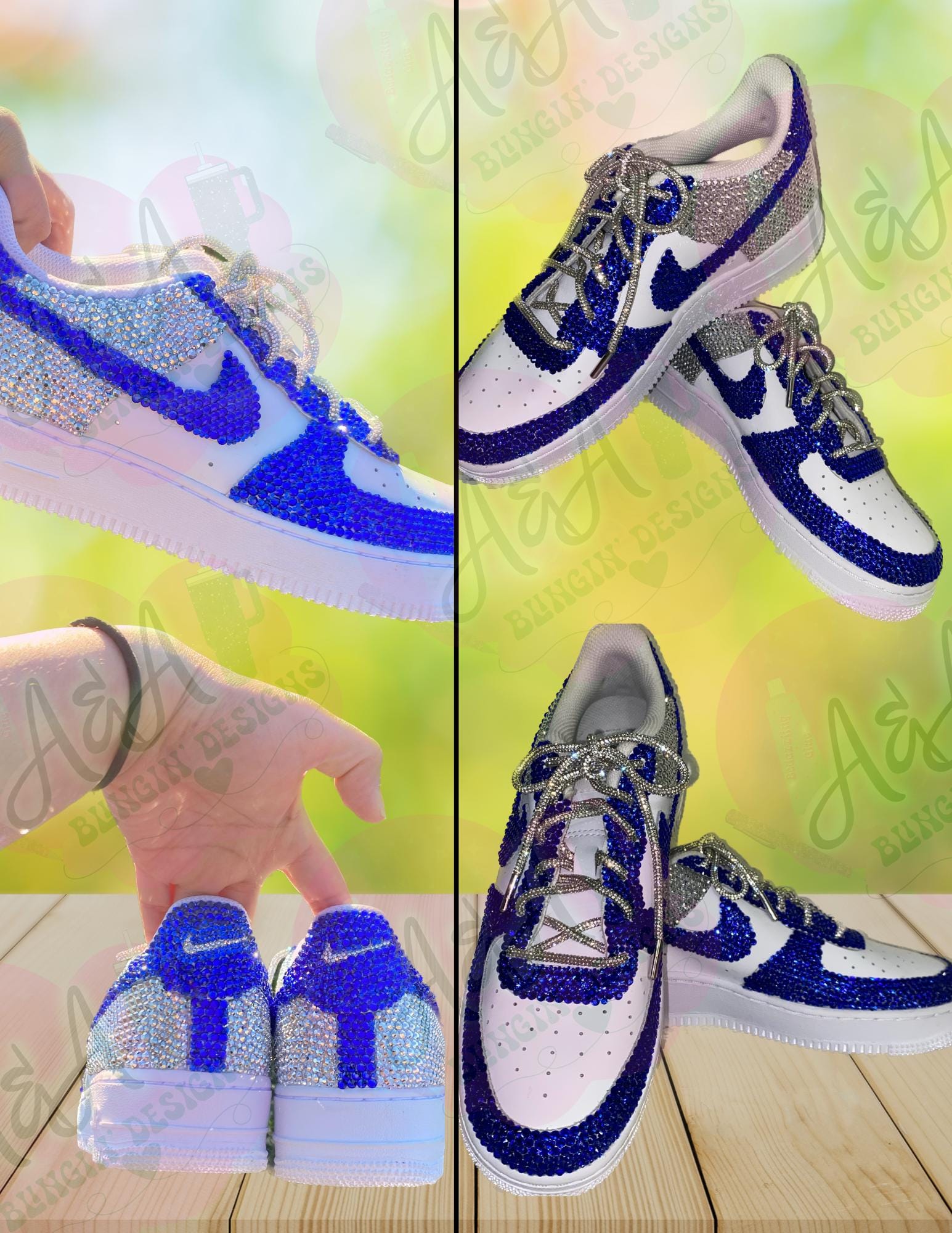 Nike Navy Sneaker with Yellow Heel, Pink Collar and Green Logo Nike Ja 3 Basketball Shoes  main image 3