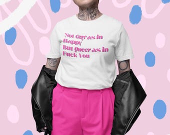 Queer Resistance T-Shirt: LGBTQ+ Pride Slogan Tee