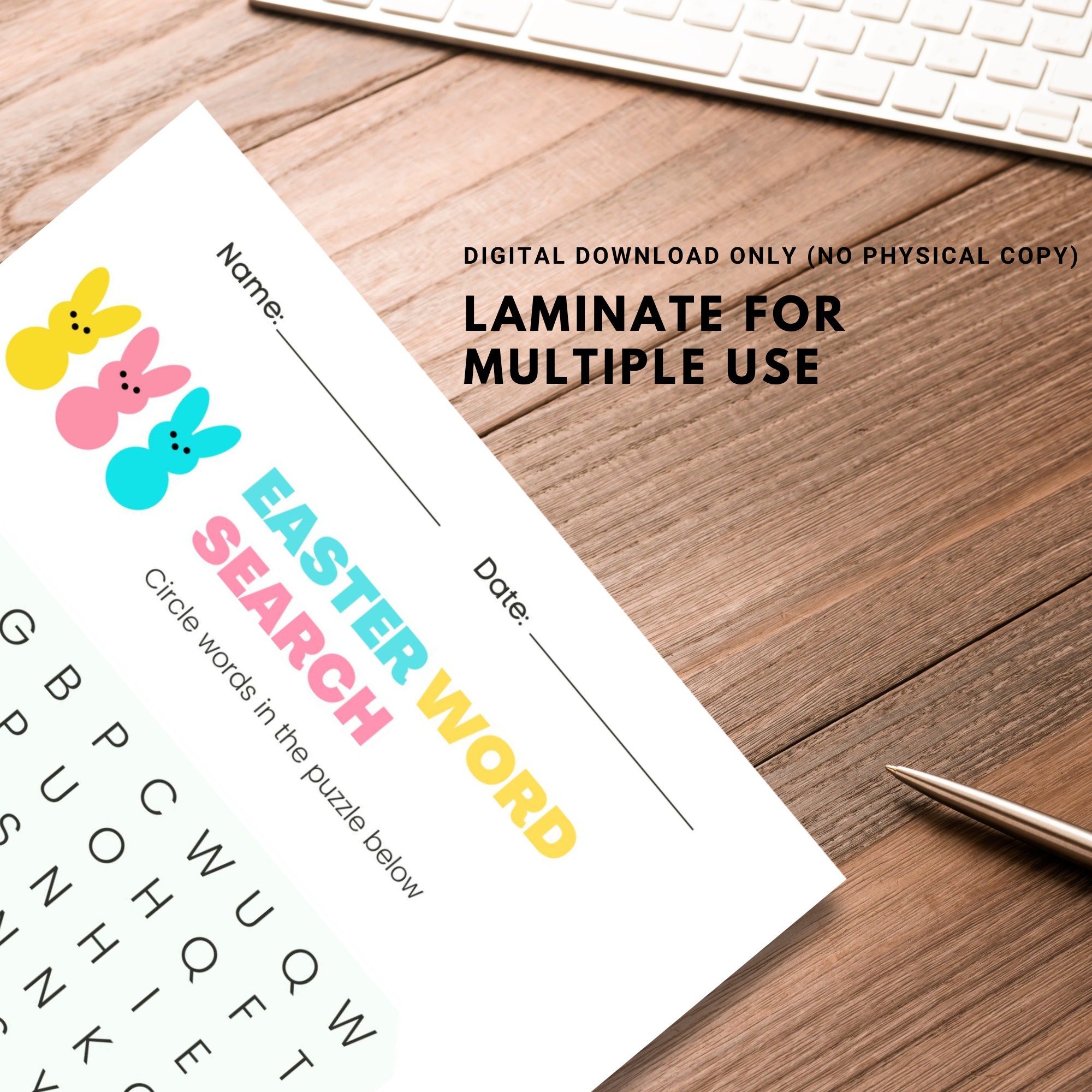 Easter Word Search for Kids Printable Holidays Activity Sheet Game ...