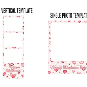 Heart Photo Booth Example 2-in-1 Hand-drawn Hearts Valentine's Day Customizable Photobooth ...