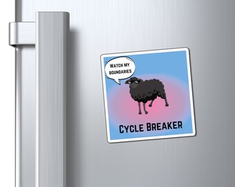 Black Sheep Magnet, Black Sheep of the family, Cycle Breaker Magnet, Cute Black Sheep Magnet, Animal Lover Magnet