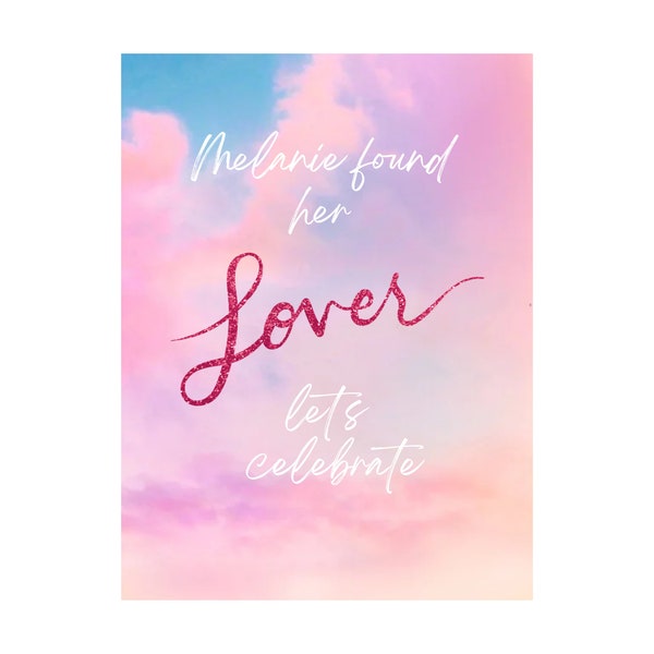 Lover Poster Template | Taylor Swift She Found Her Lover | Taylor Swift Bridal Shower Bachelorette Party Sign