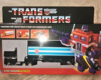 Transformers G1 Black Optimus Prime Misb Vendedor de EE. UU. ¡Raro! Autobot Remake Camión de juguete Líder Scourge Nemesis Prime