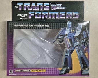 Transformers G1 Thundercracker Box, Cardboard Insert, Bubbles, & Instruction Manual Rare! Decepticon