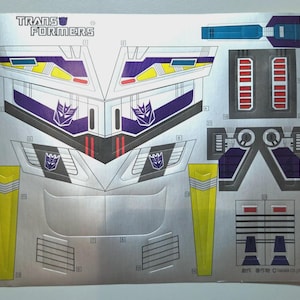 Transformers G1 Sixshot Stickers New! For Vintage Decepticon Toy Robot Decals Labels