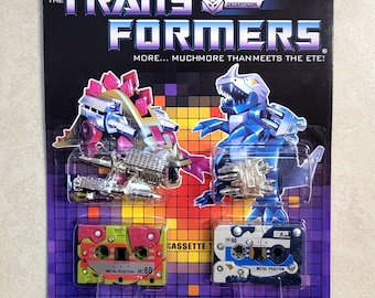 Transformers G1 Slugfest & Overkill Mosc US Seller Rare! Decepticon Remake Toy Soundwave Cassettes