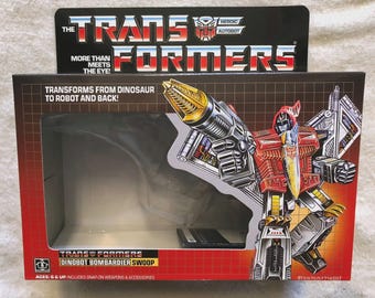 Transformers G1 Dinobot Swoop Box, Cardboard Insert, Bubbles, & Instruction Manual Rare! Autobot