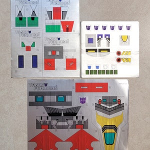 Transformers G1 Abominus Stickers New! For Vintage Decepticon Decals Labels Terrorcons Hun-gurrr Sinnertwin Blot Cutthroat Rippersnapper