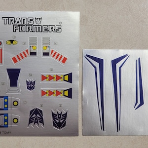 Transformers G1 Skywarp Stickers New! For Vintage Decepticon Seeker Toy Robot Decals Labels