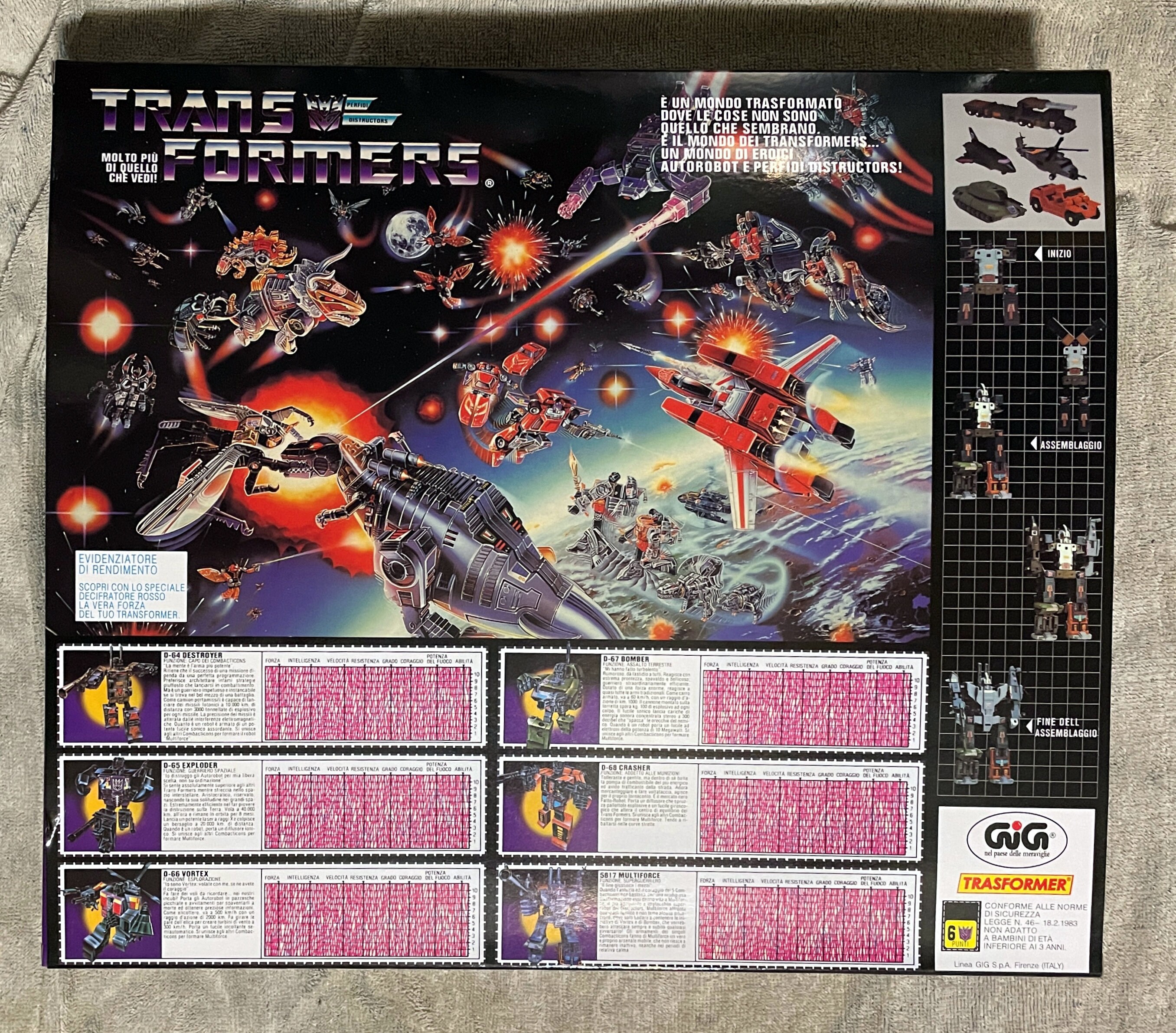 Transformers G1 Bruticus Custom Box, Styrofoam Tray, & Instruction ...