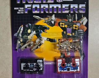 Transformers G1 Ravage & Rumble Mosc US Seller Rare! Decepticon Remake Toy Soundwave Cassettes