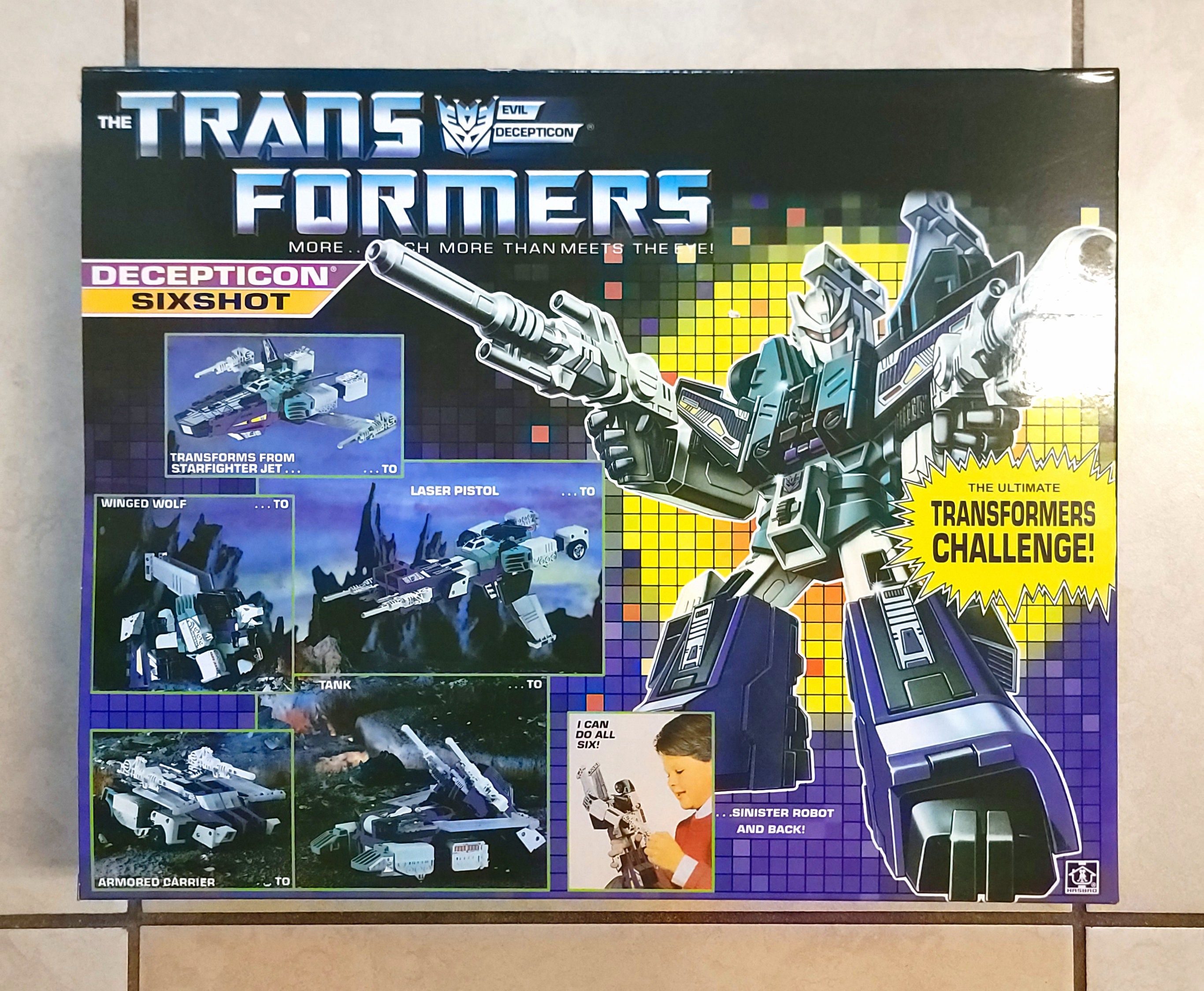 Transformers G1 Sixshot US Seller MISB Rare! Decepticon Wolf Toy Robot