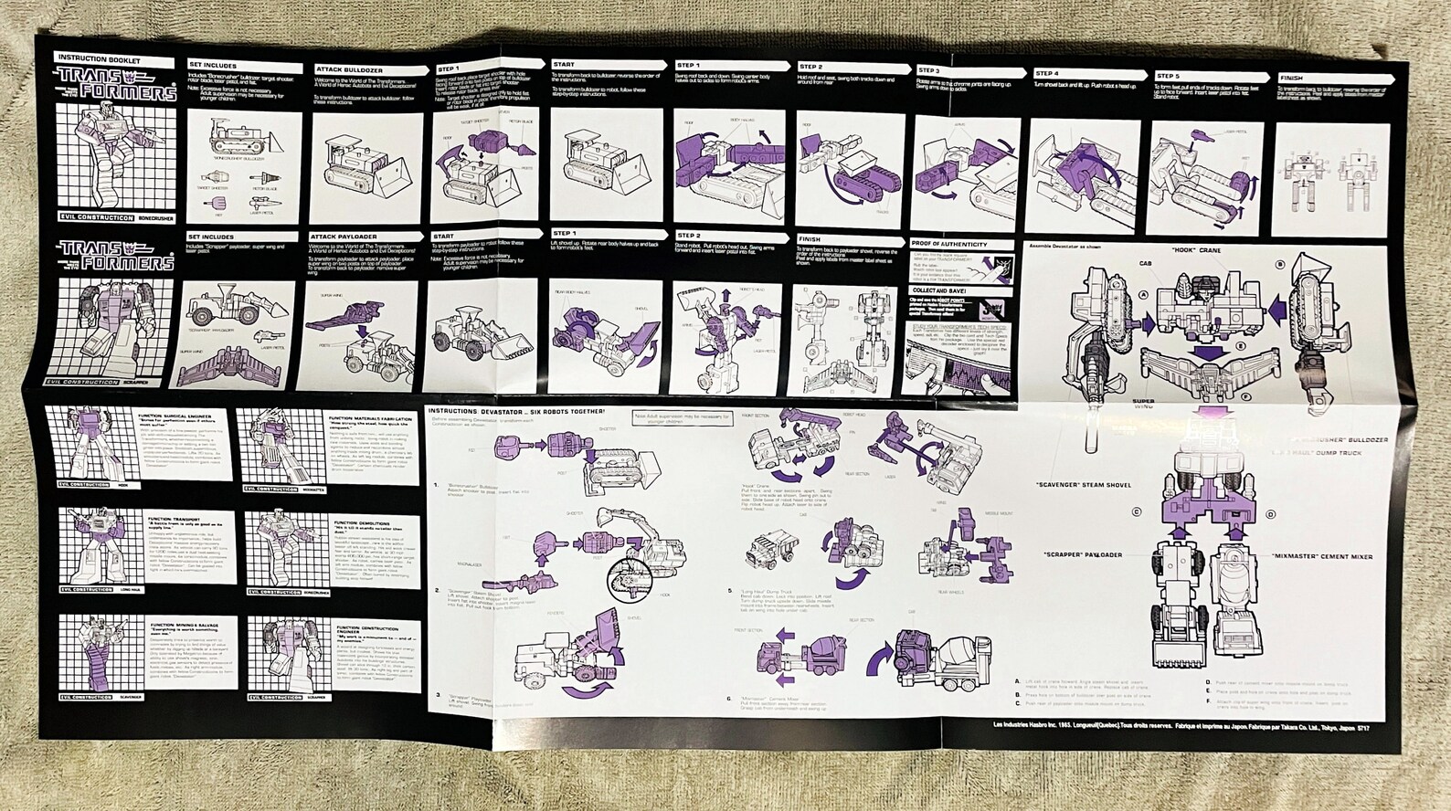 Transformers G1 Devastator Repro Box, Styrofoam Tray, Insert ...