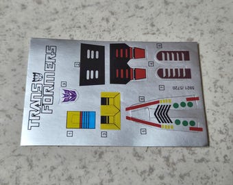 トランスフォーマーG1インセクティコンキックバックステッカーシート レア！ビンテージディセプティコン玩具ロボットデカールラベル