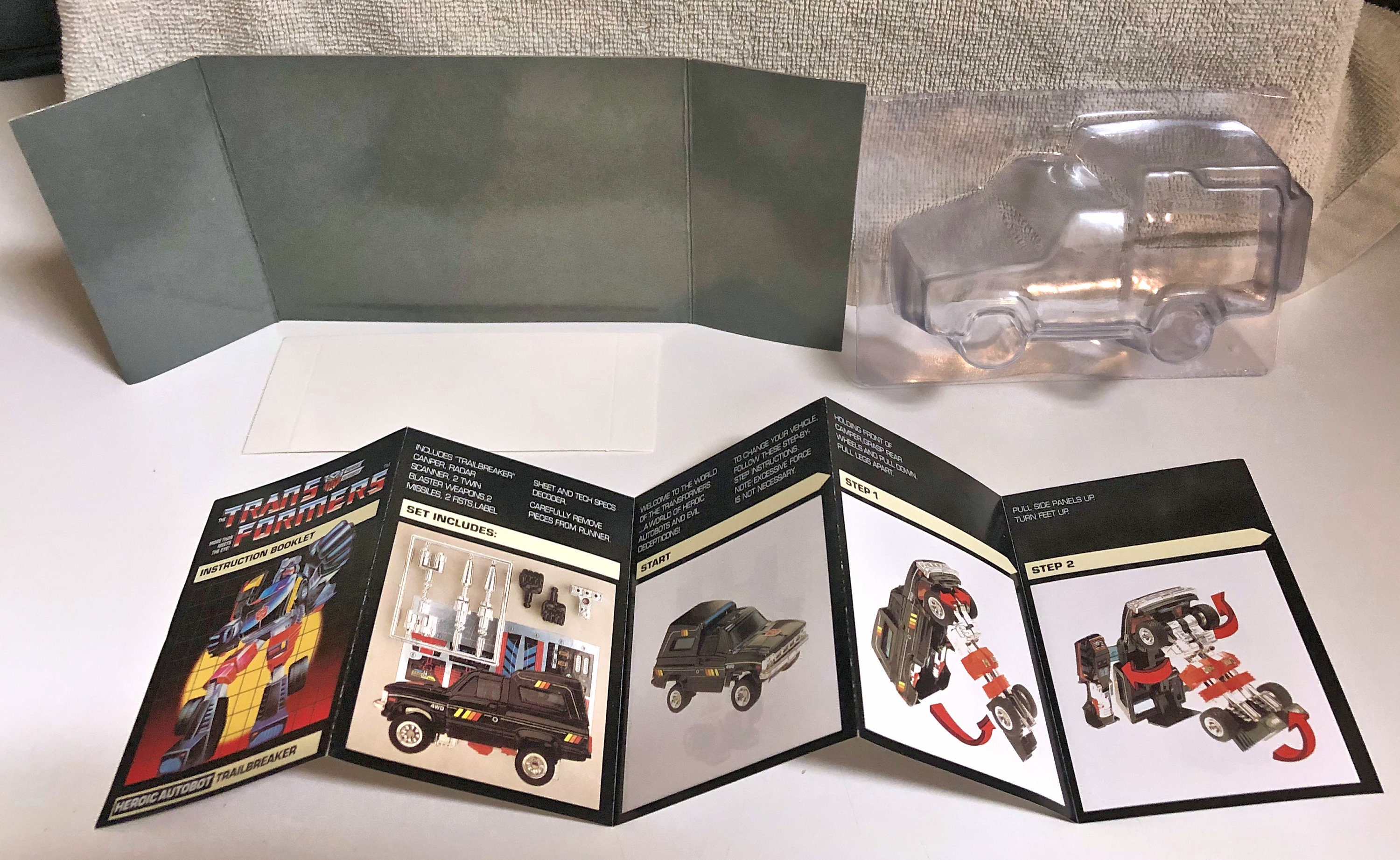 Transformers G1 Trailbreaker Box, Cardboard Inserts, Bubble ...