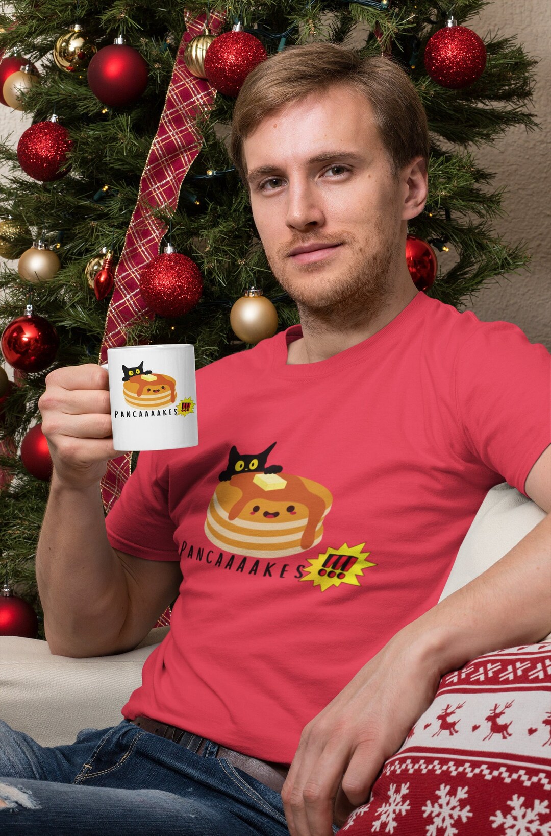 Food Lover Tee Pancake Lover Shirt Brunch Tee Shirt Cat Etsy