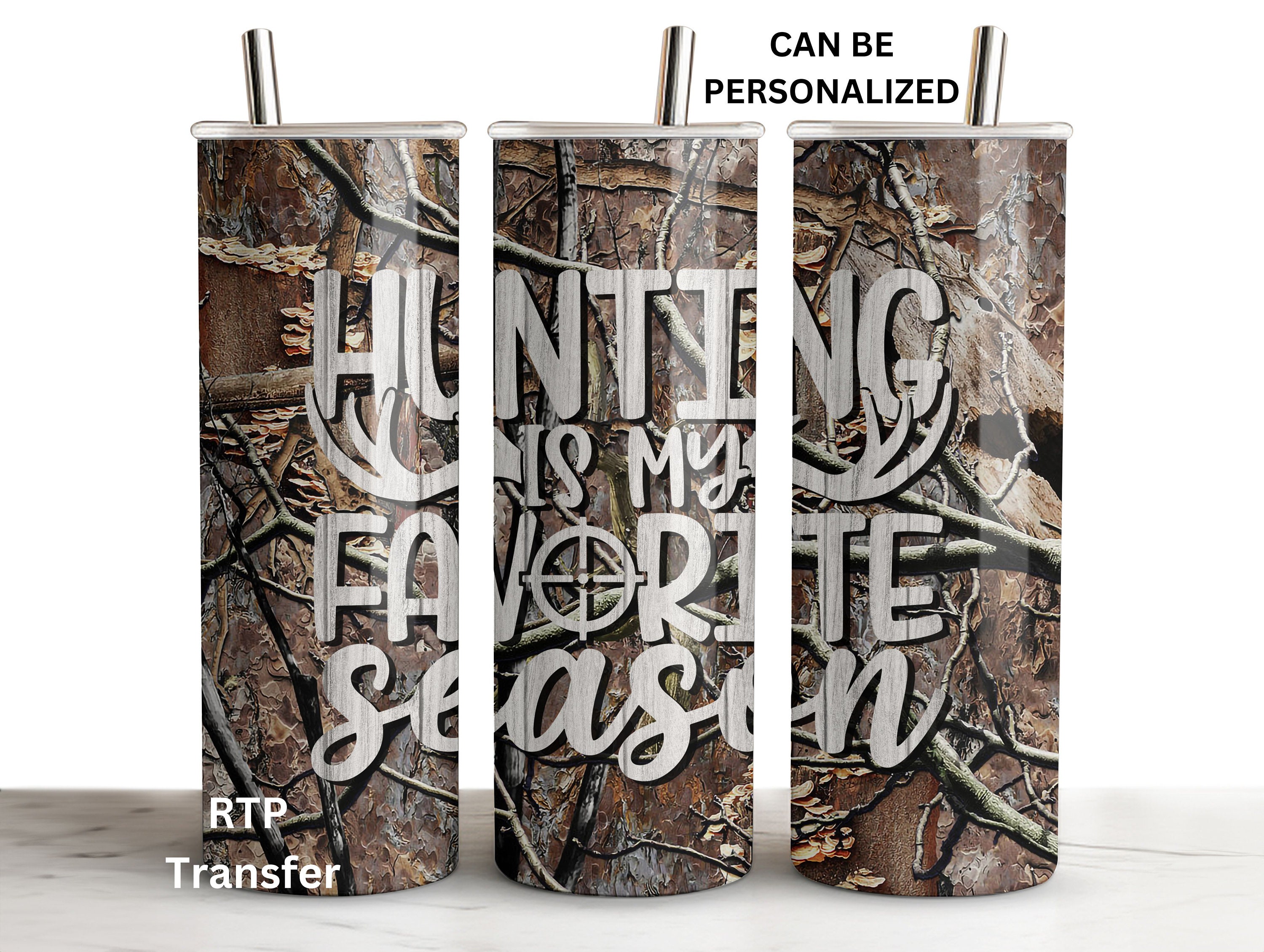 Deer Hunting Camo 20 oz Tumbler Sublimation Transfer – Rusty Rocker  Transfers
