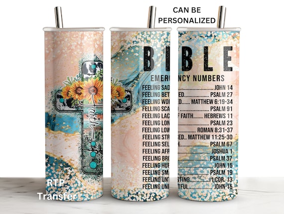 Ready to Press Tumbler Sublimation, Bible Verses, Cross, God, RTP Tumbler, 20 oz Print Off Tumbler Transfer, Heat Wrap
