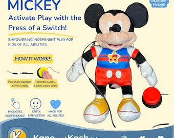 Switch Adapted Mickey Mouse Funhouse Plush. Talks and Sings!