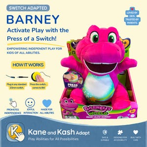 Switch Adapted Barney’s World Heart Glow Barney Plush