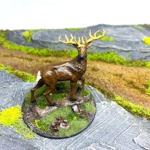 Deer/Stag  Miniature - Hand Painted - For TTRPG