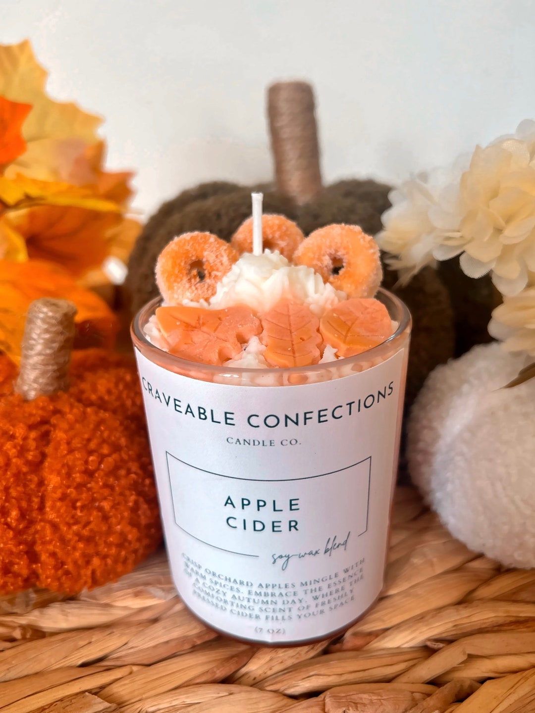 Apple Cider Candle Apple Cider Dessert Candle Apple Cider Soy Candles Handmade Fall Candle